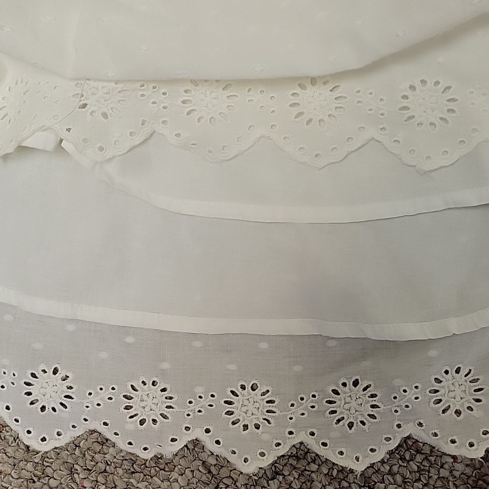 Mango Cream Long Sleeve Button Dress Sz Med Cottagecore Coquette Whimsigoth - Picture 5 of 6